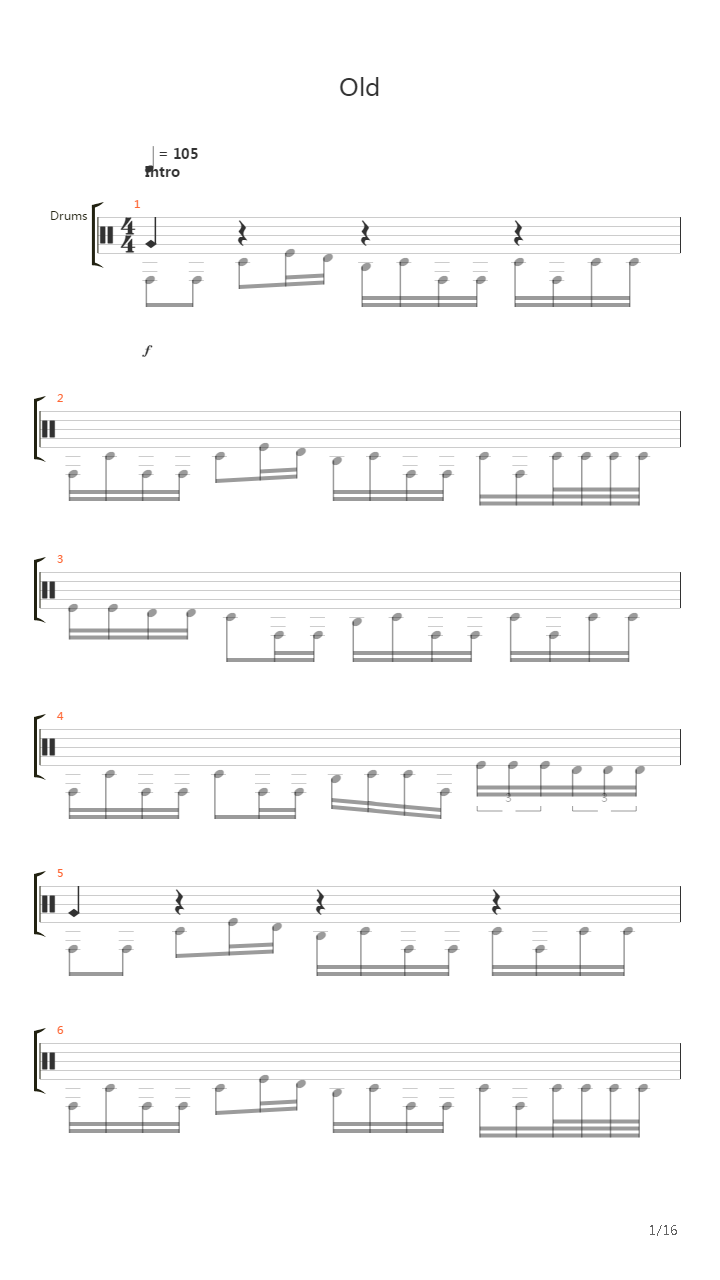 Old吉他谱