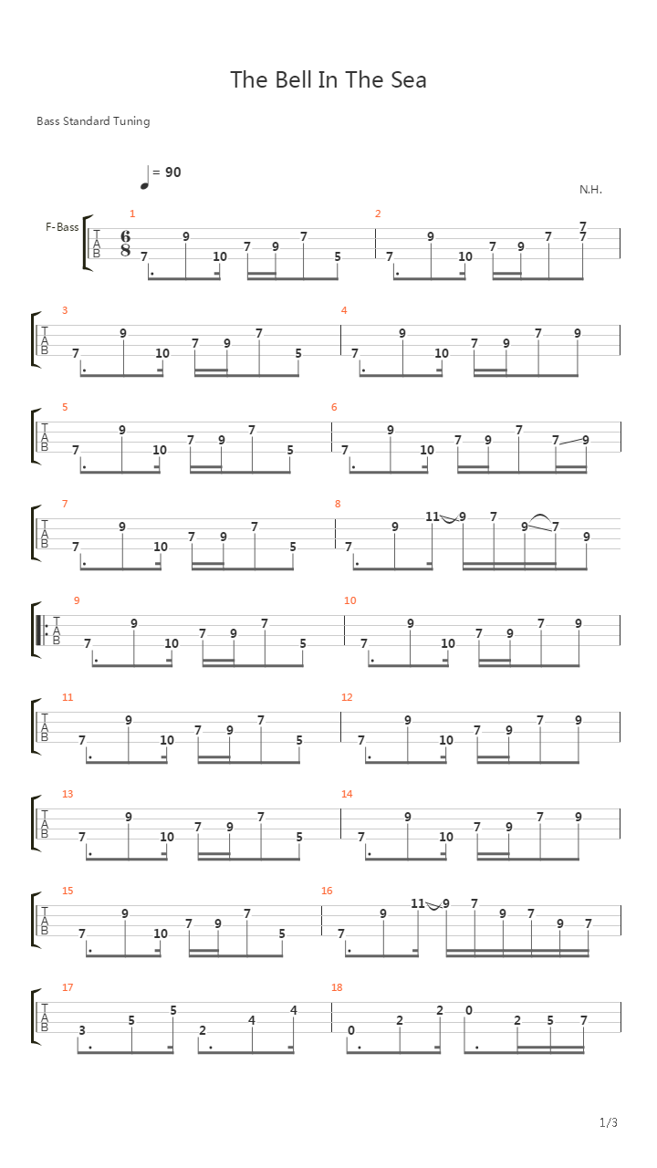 The Bell In The Sea吉他谱