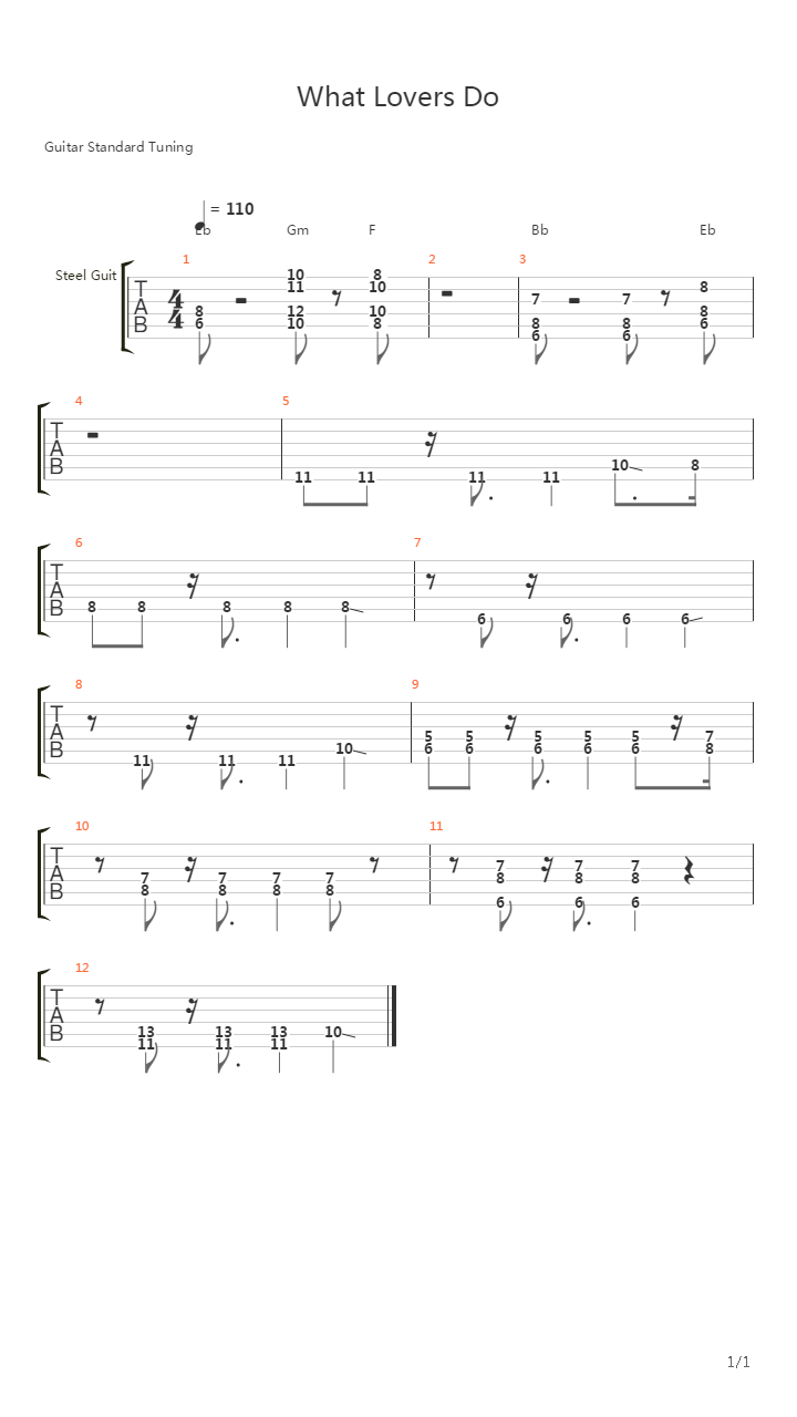 What Lovers Do intro吉他谱