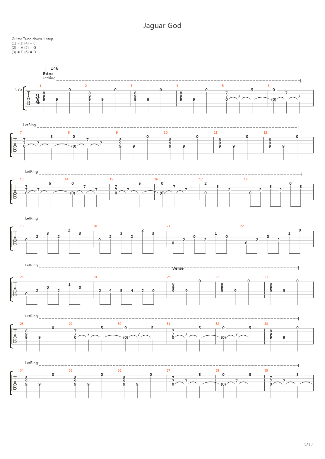 Jaguar God吉他谱