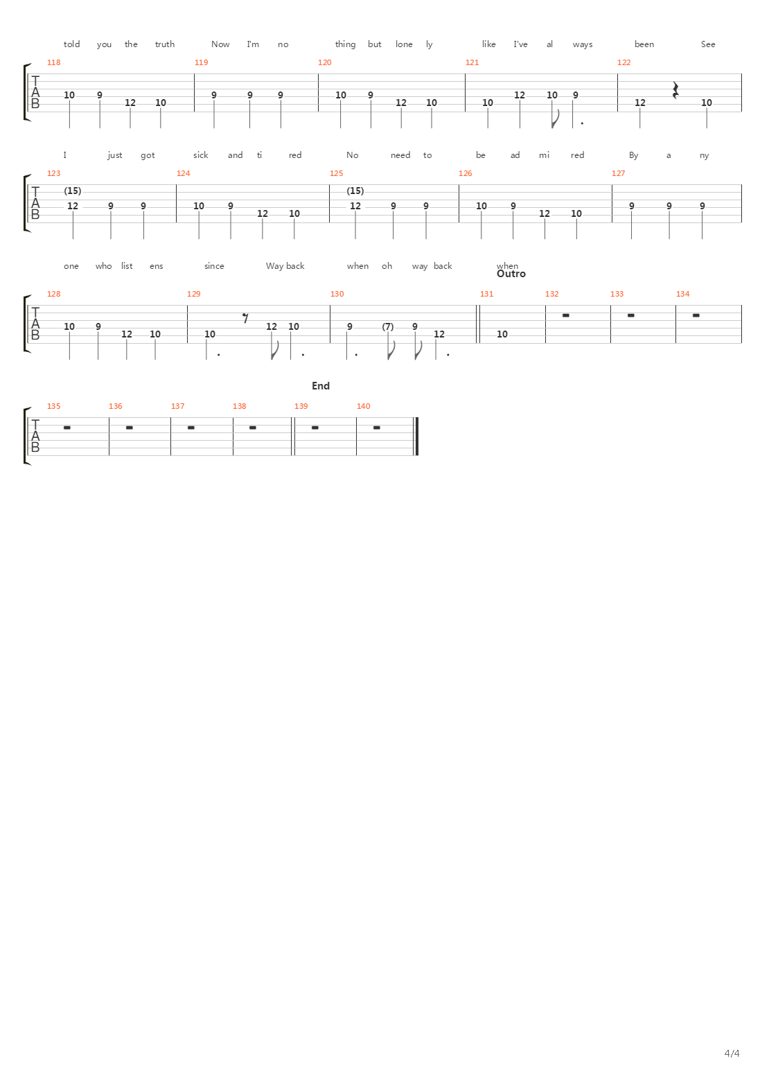 Way Bakk When吉他谱