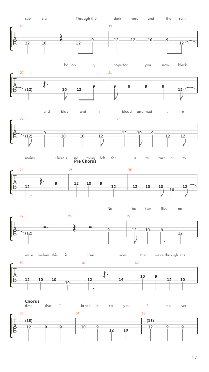 Way Bakk When吉他谱