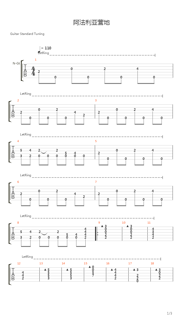 阿法利亚营地/Alfhlyra Post吉他谱