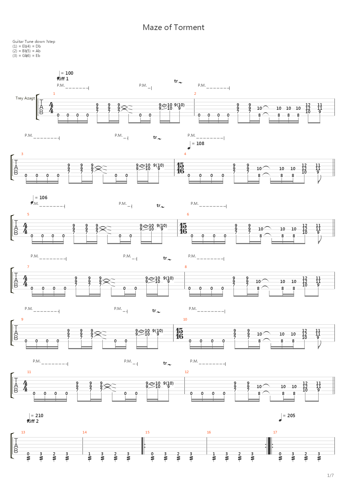 Maze Of Torment吉他谱