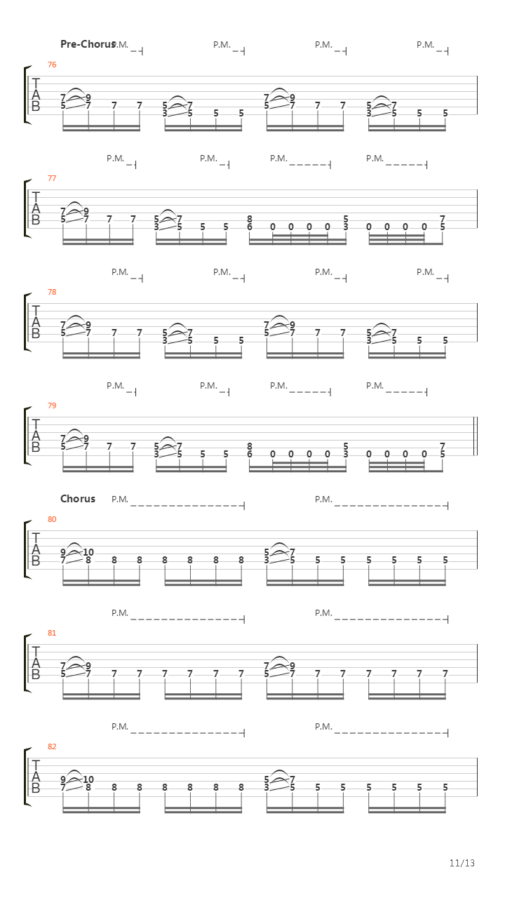 Into The Fire吉他谱