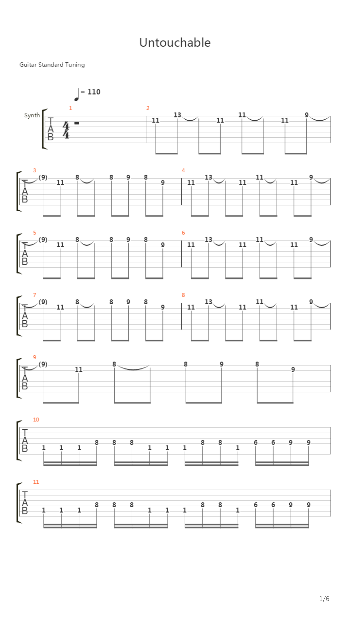 Untouchable吉他谱