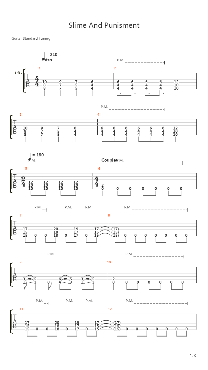 Slime And Punishment吉他谱