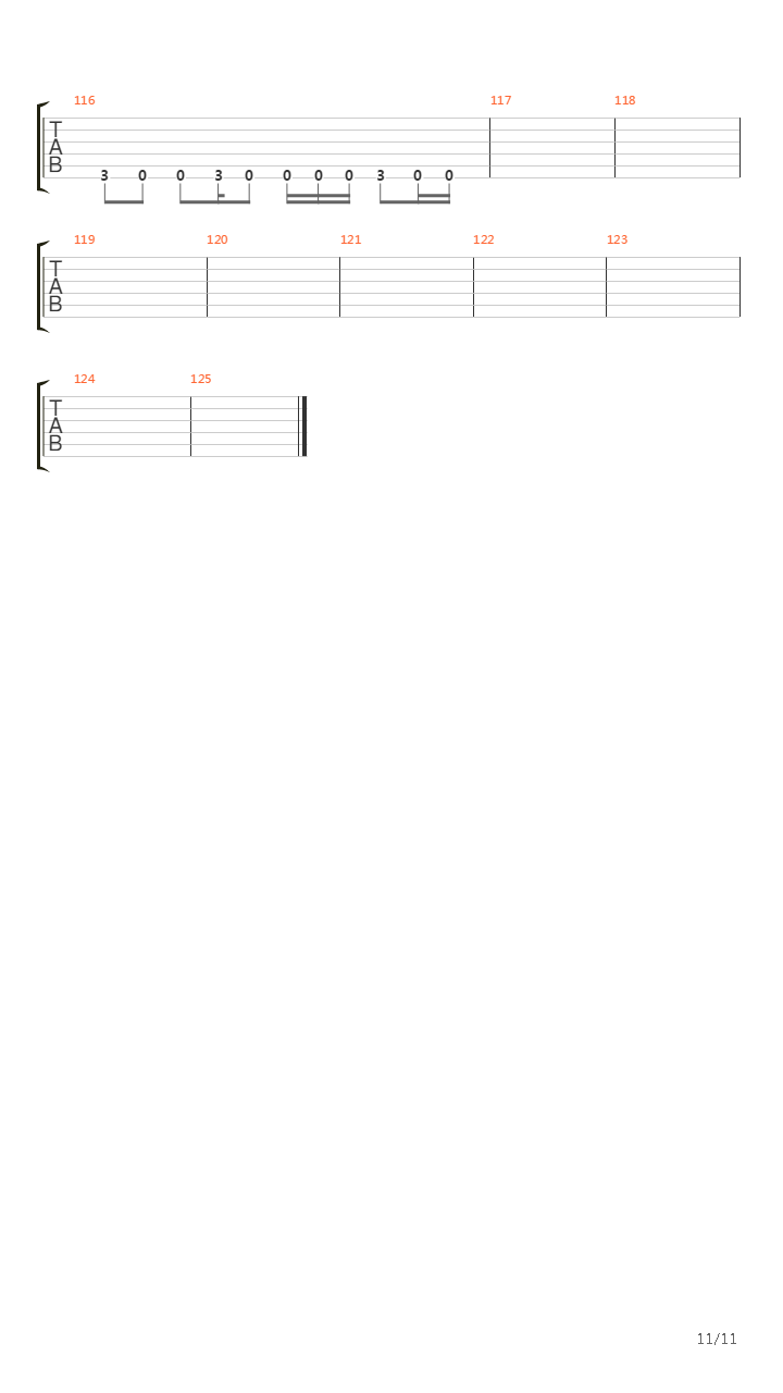 Run吉他谱