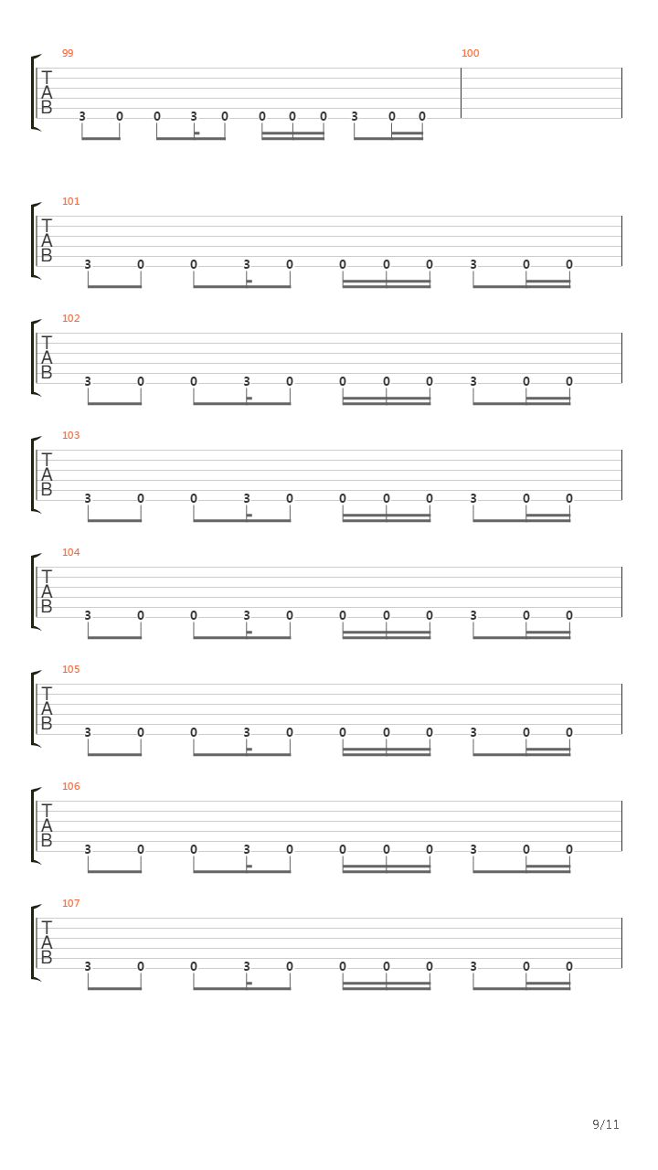 Run吉他谱
