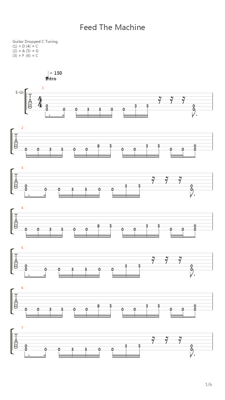 Feed The Machine吉他谱