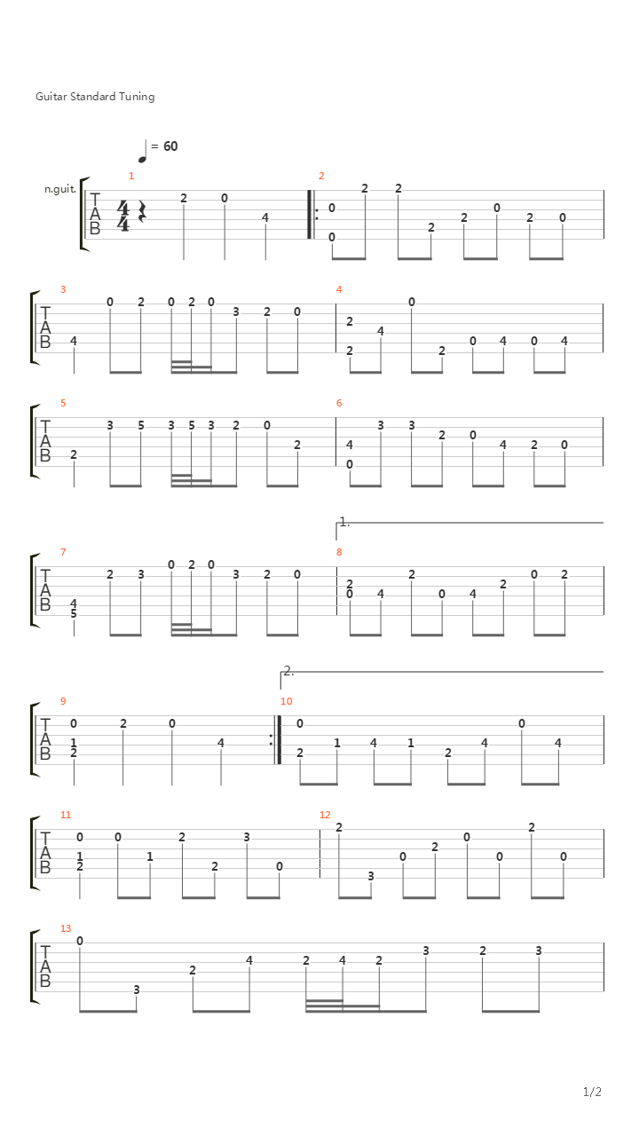 Theme Of Love吉他谱