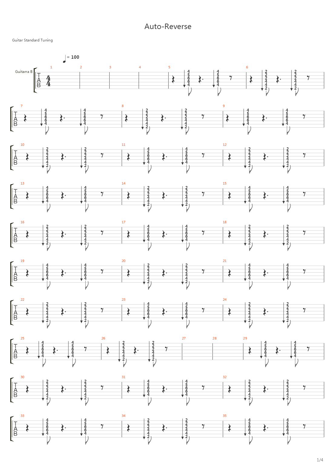 Auto吉他谱