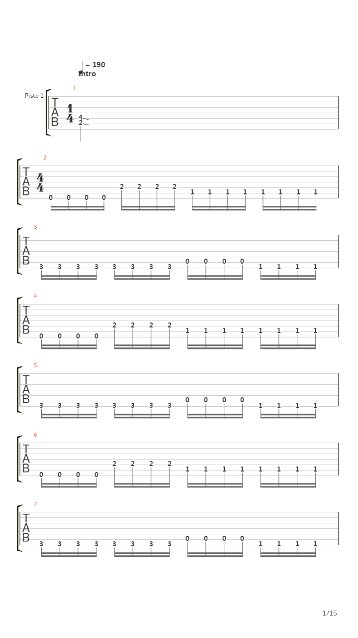 Tric吉他谱