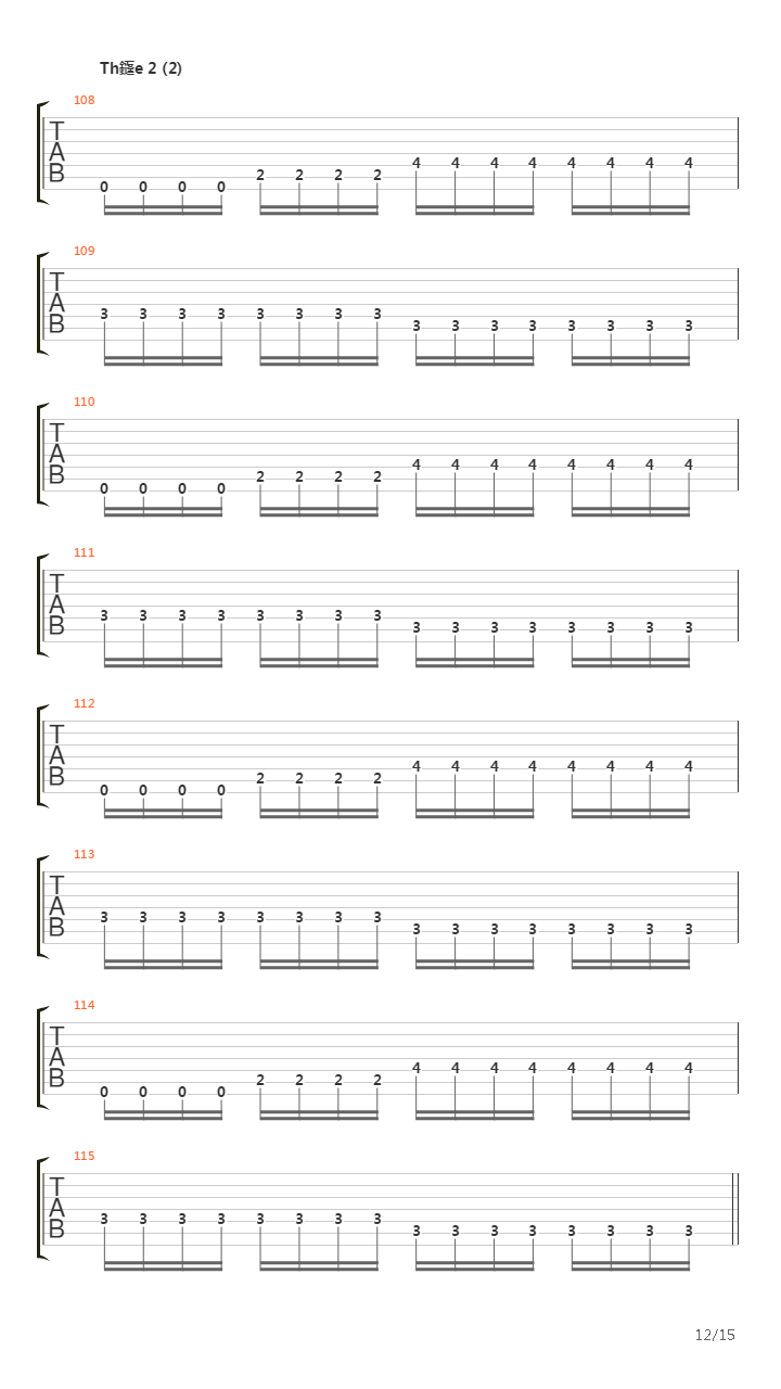 Tric吉他谱