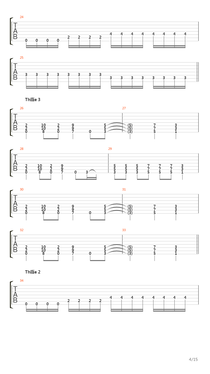 Tric吉他谱