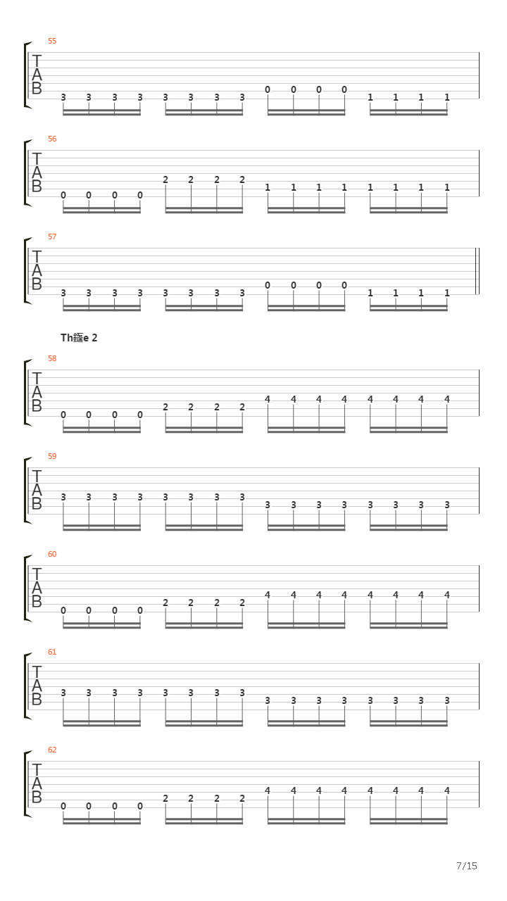 Tric吉他谱