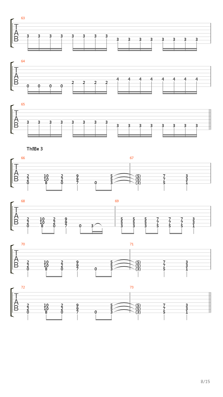 Tric吉他谱