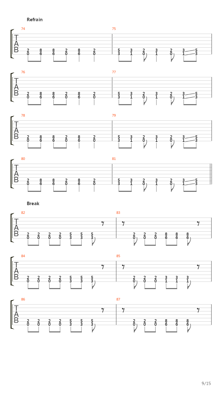 Tric吉他谱