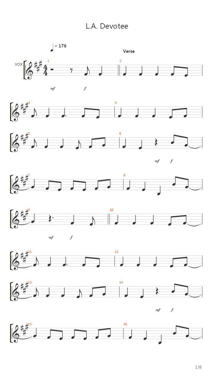 La Devotee吉他谱