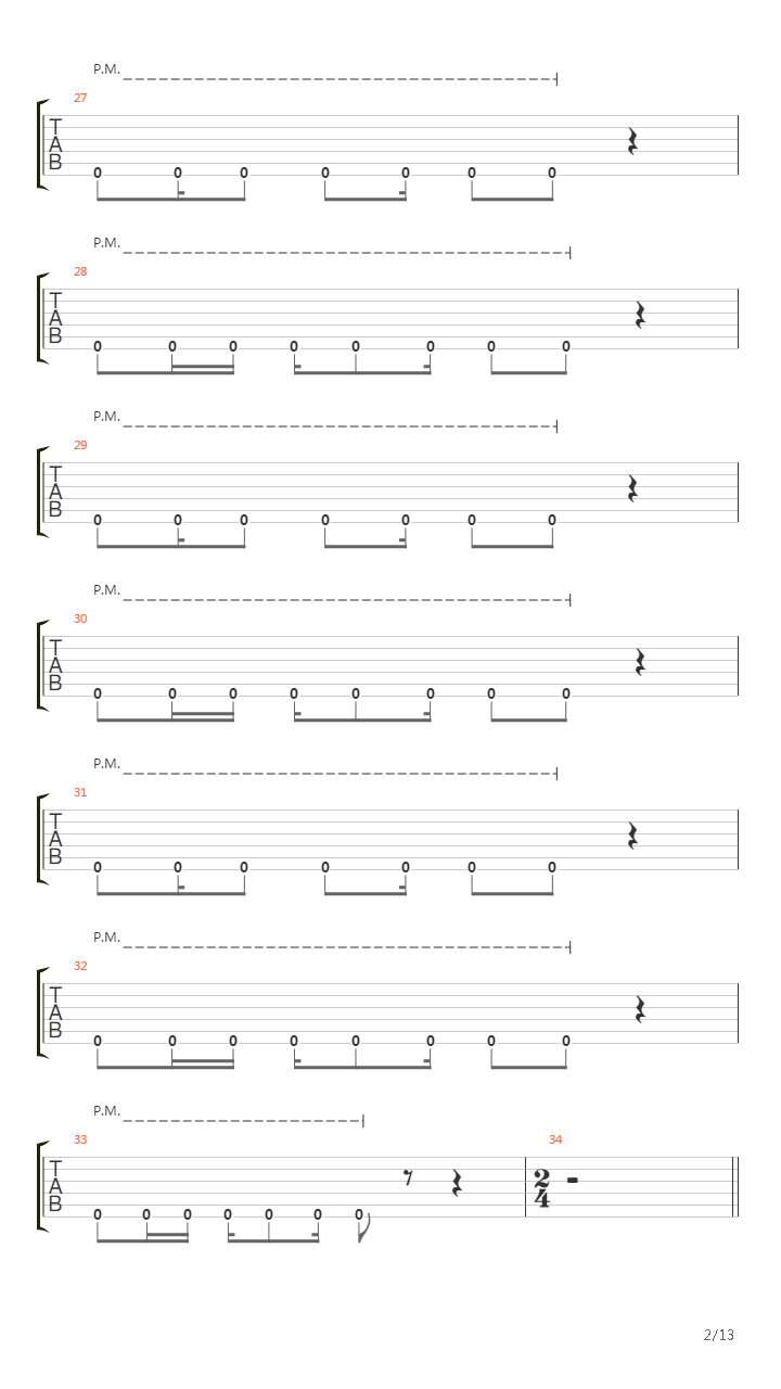 Throes Of Rejection吉他谱