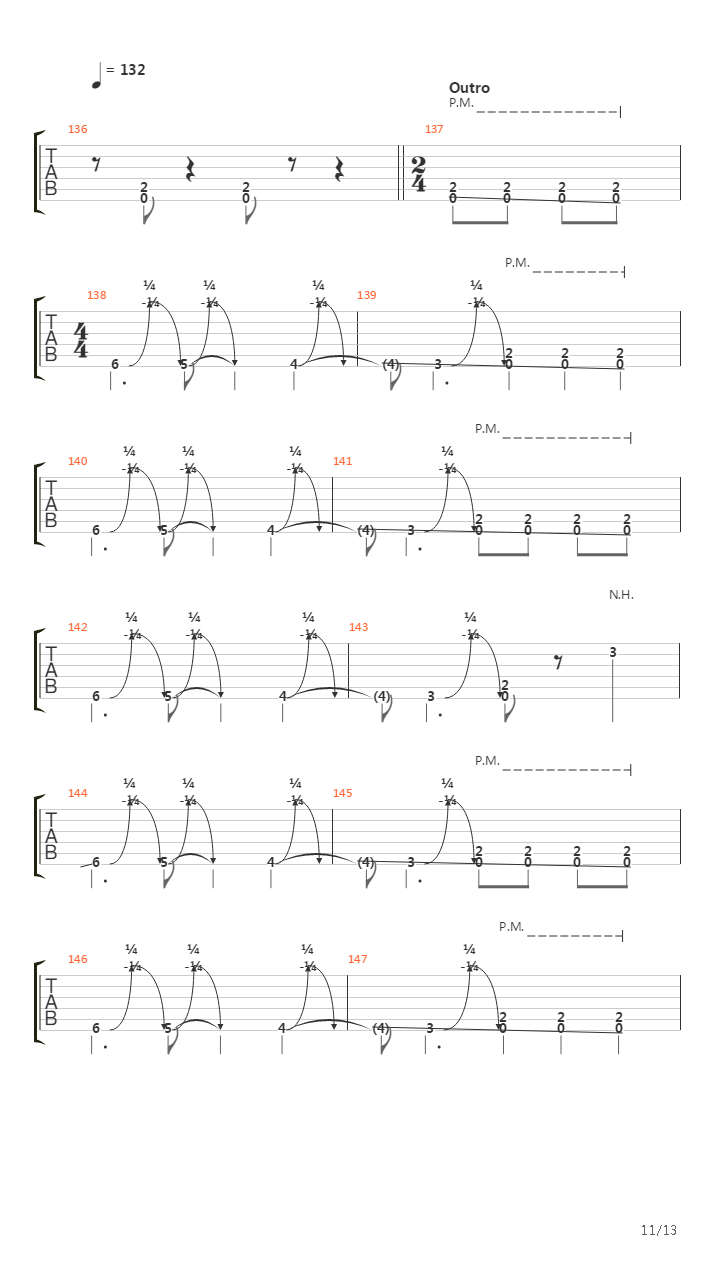 Throes Of Rejection吉他谱