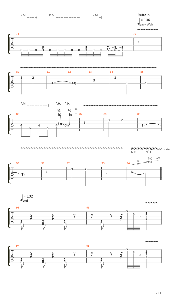 Throes Of Rejection吉他谱