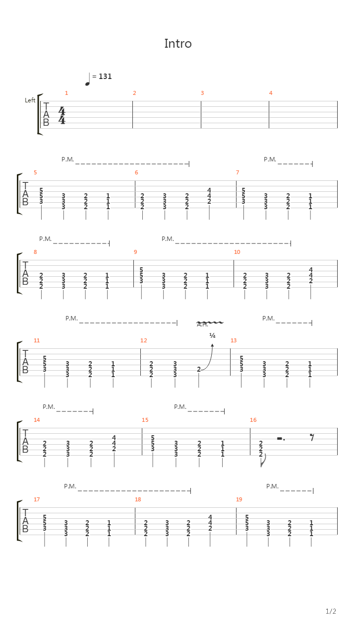 Intro intro吉他谱