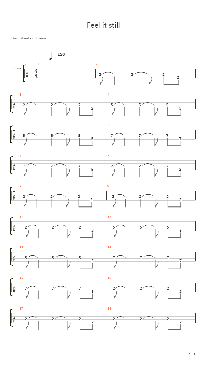 Feel It Still  intro吉他谱