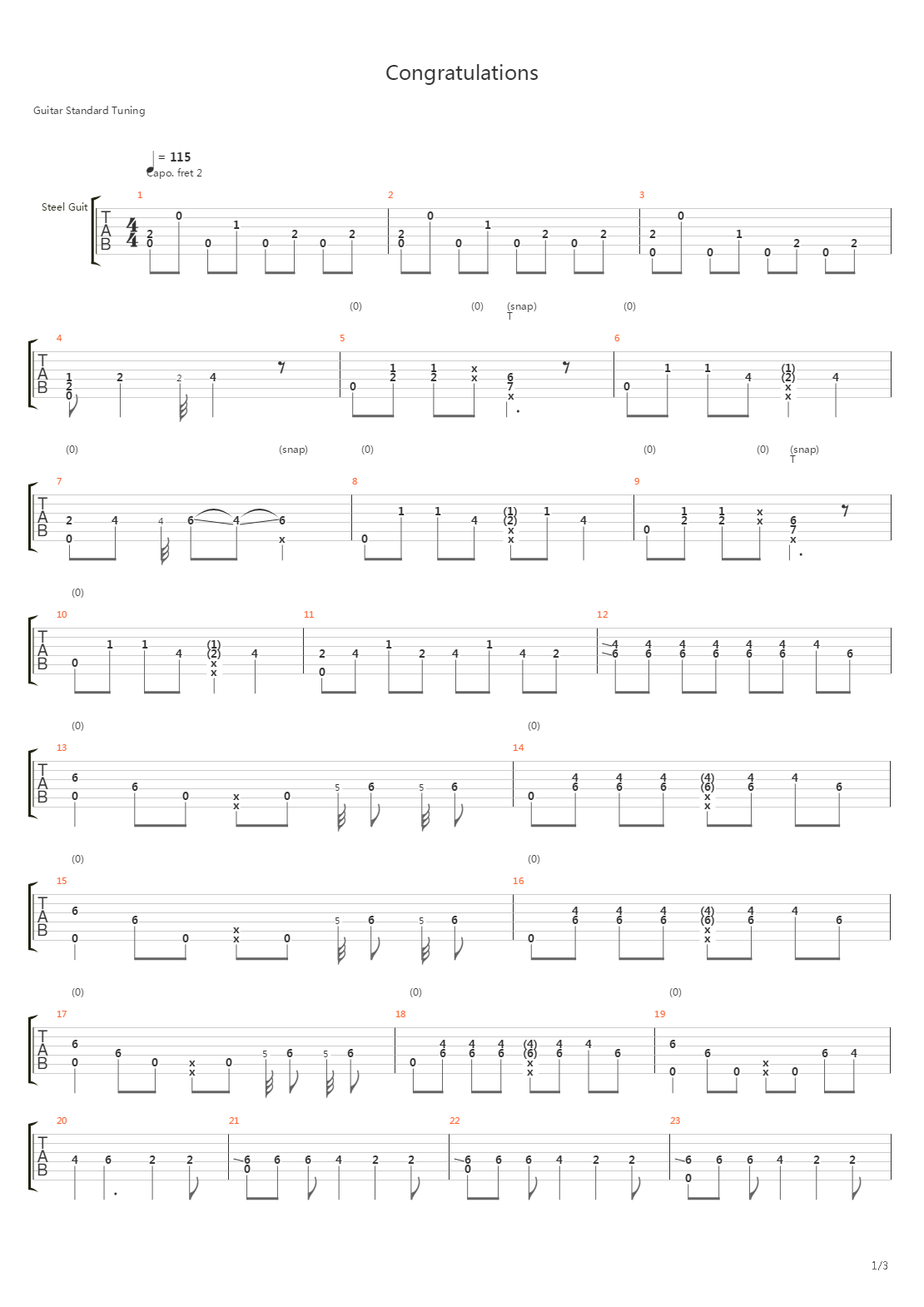 Congratulations吉他谱
