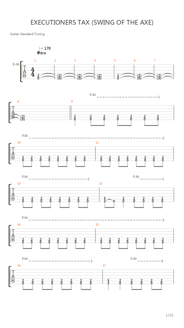 Executioners Tax吉他谱