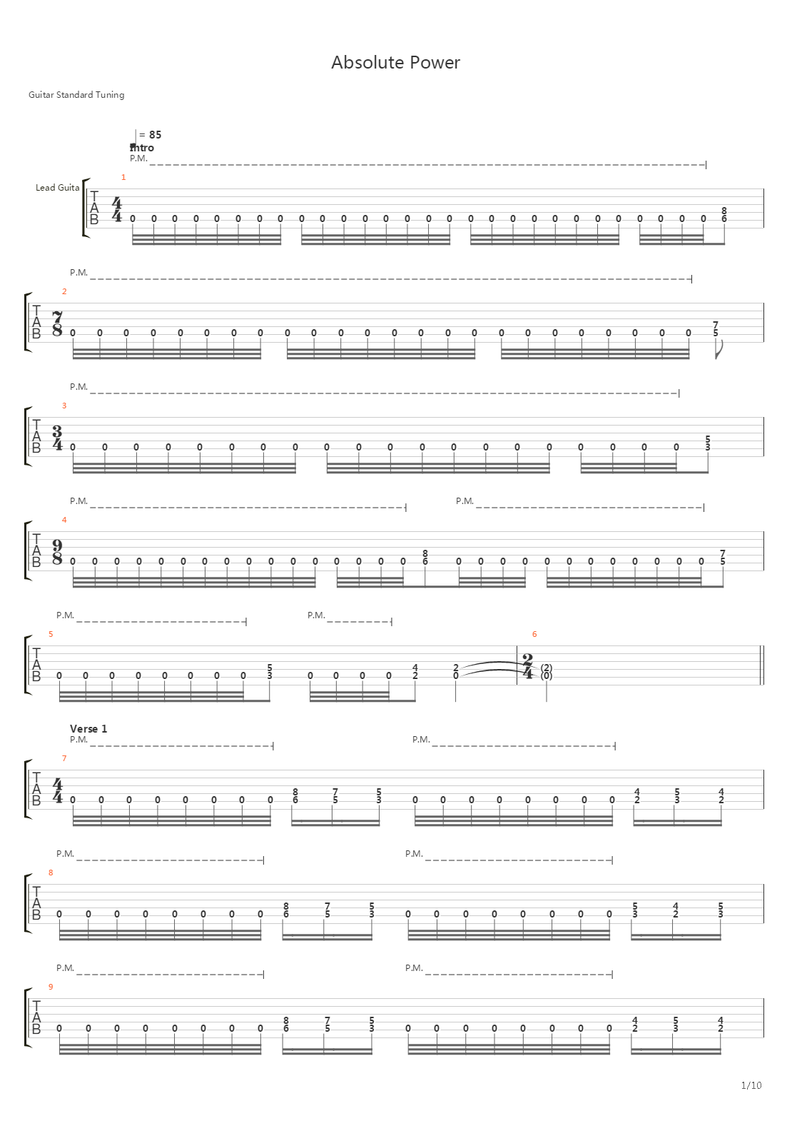 Absolute Power吉他谱