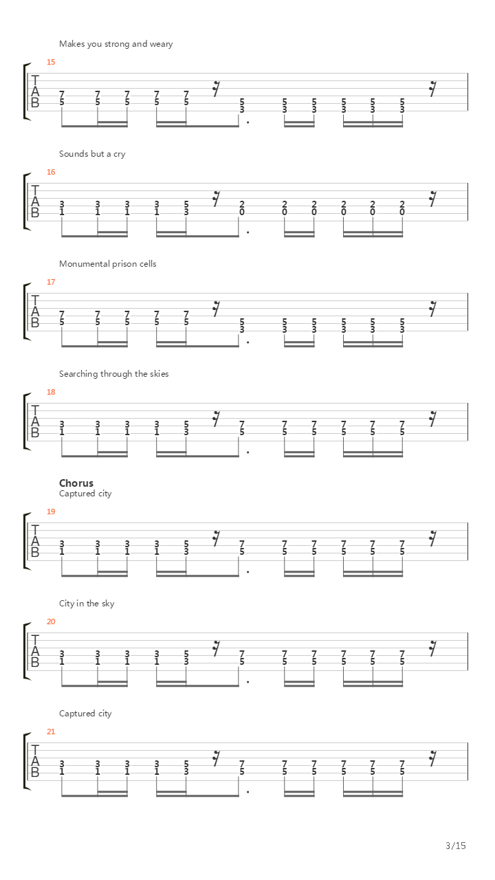 Captured City吉他谱