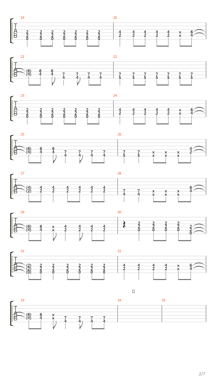 Playing Fiction吉他谱