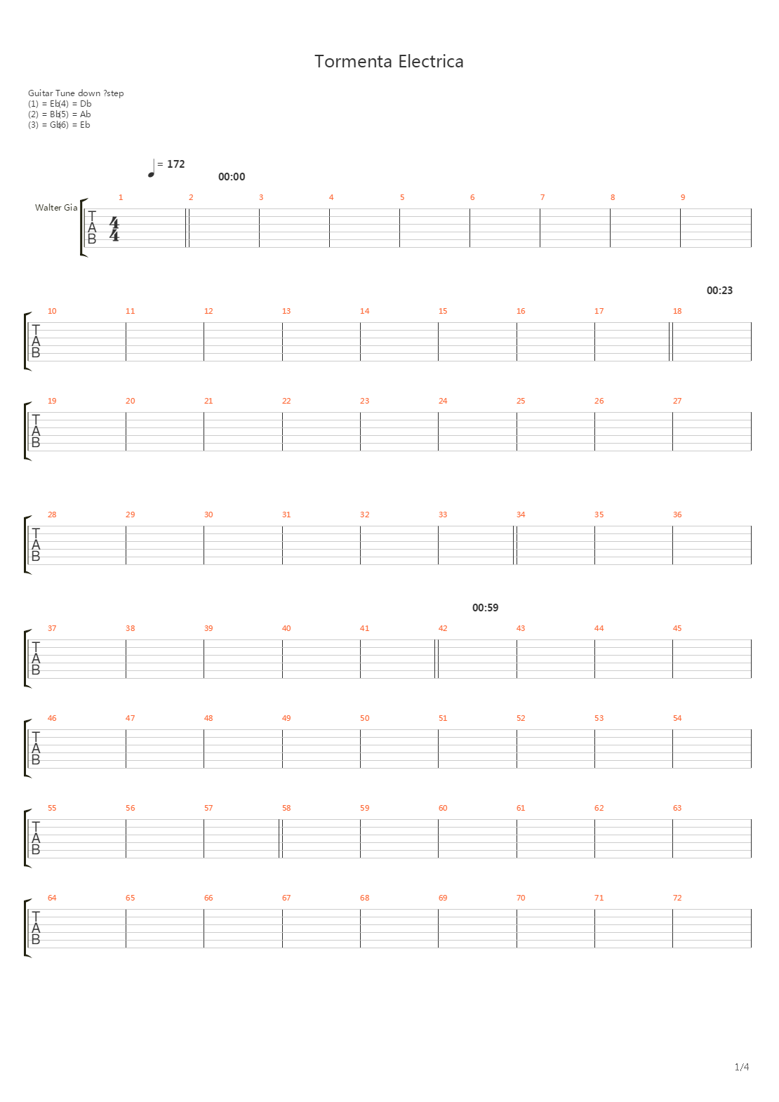 Tormenta Electrica吉他谱