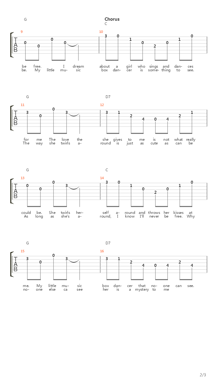 Music Box Dancer吉他谱