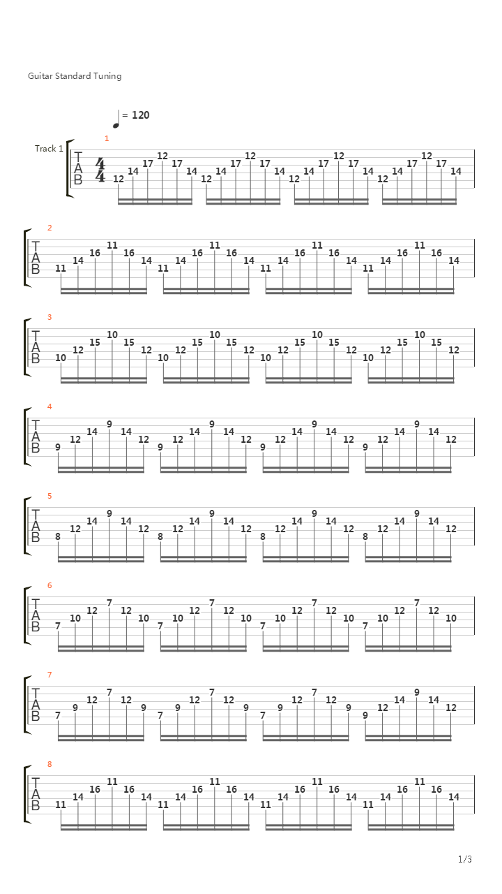 Arpeggio Study No7吉他谱