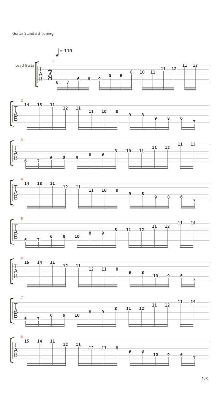 Dreamy Arpeggio Sequence吉他谱