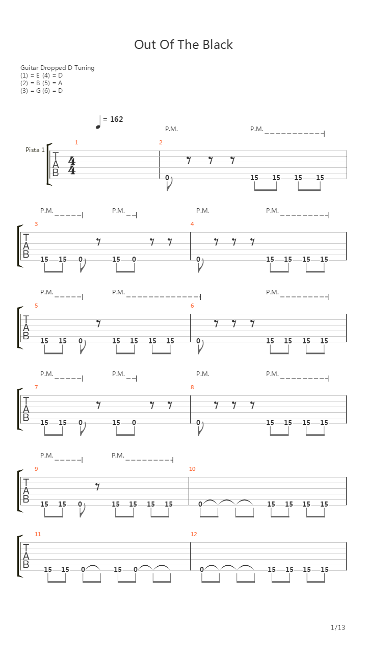 Out Of The Black吉他谱