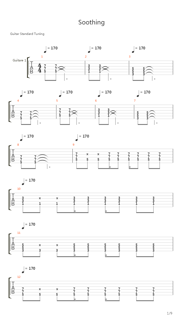 Soothing吉他谱