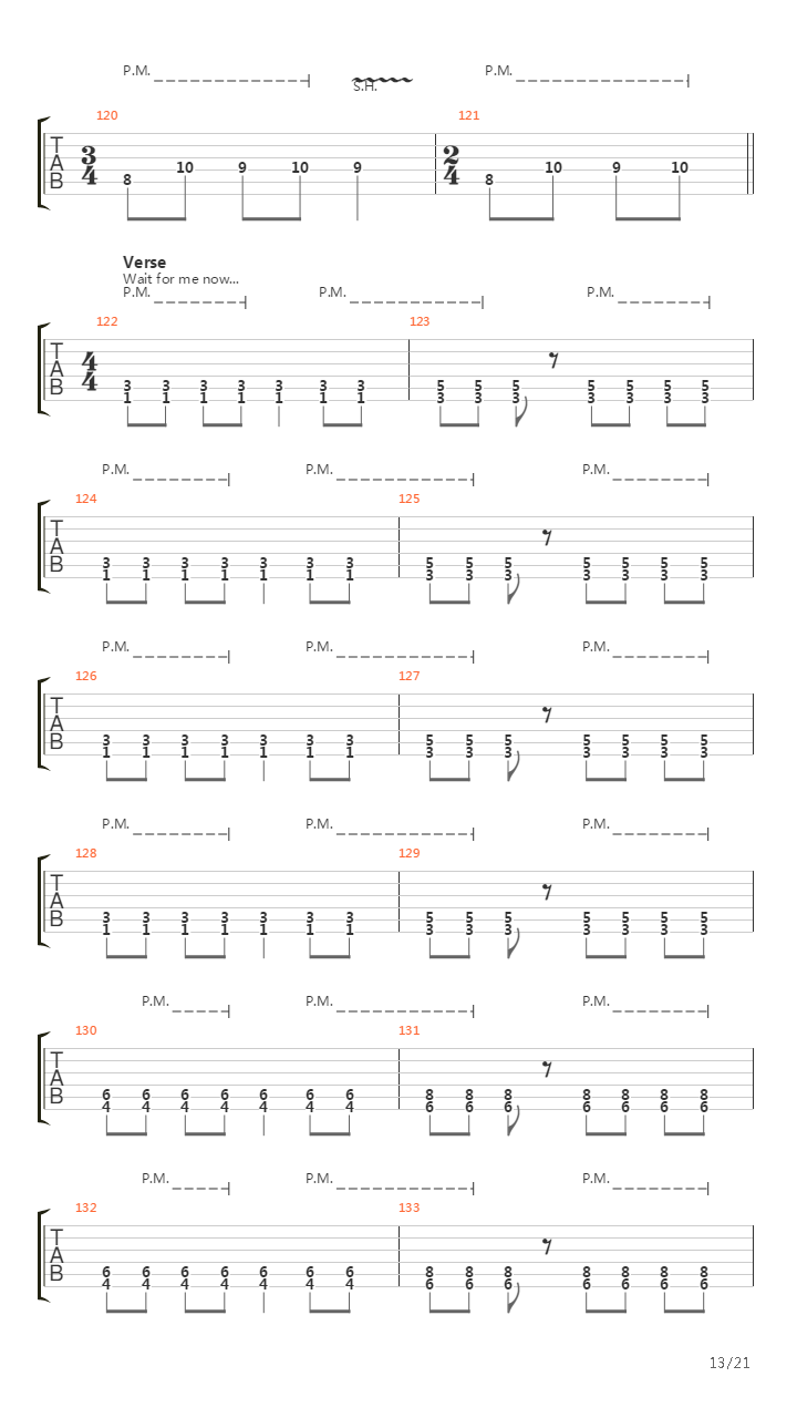 Turns To Me吉他谱