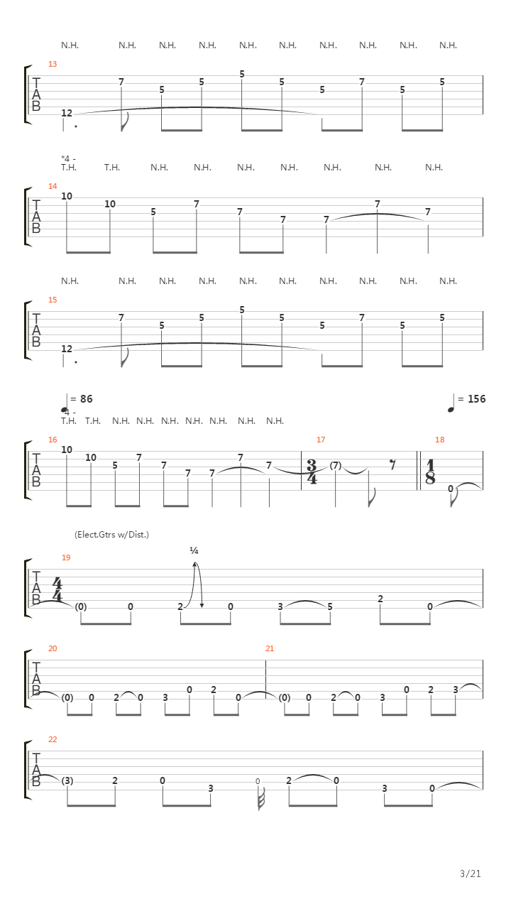 Turns To Me吉他谱