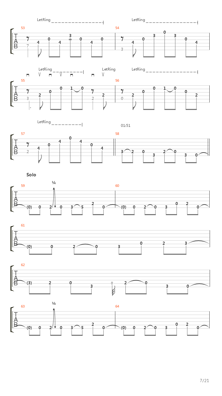 Turns To Me吉他谱