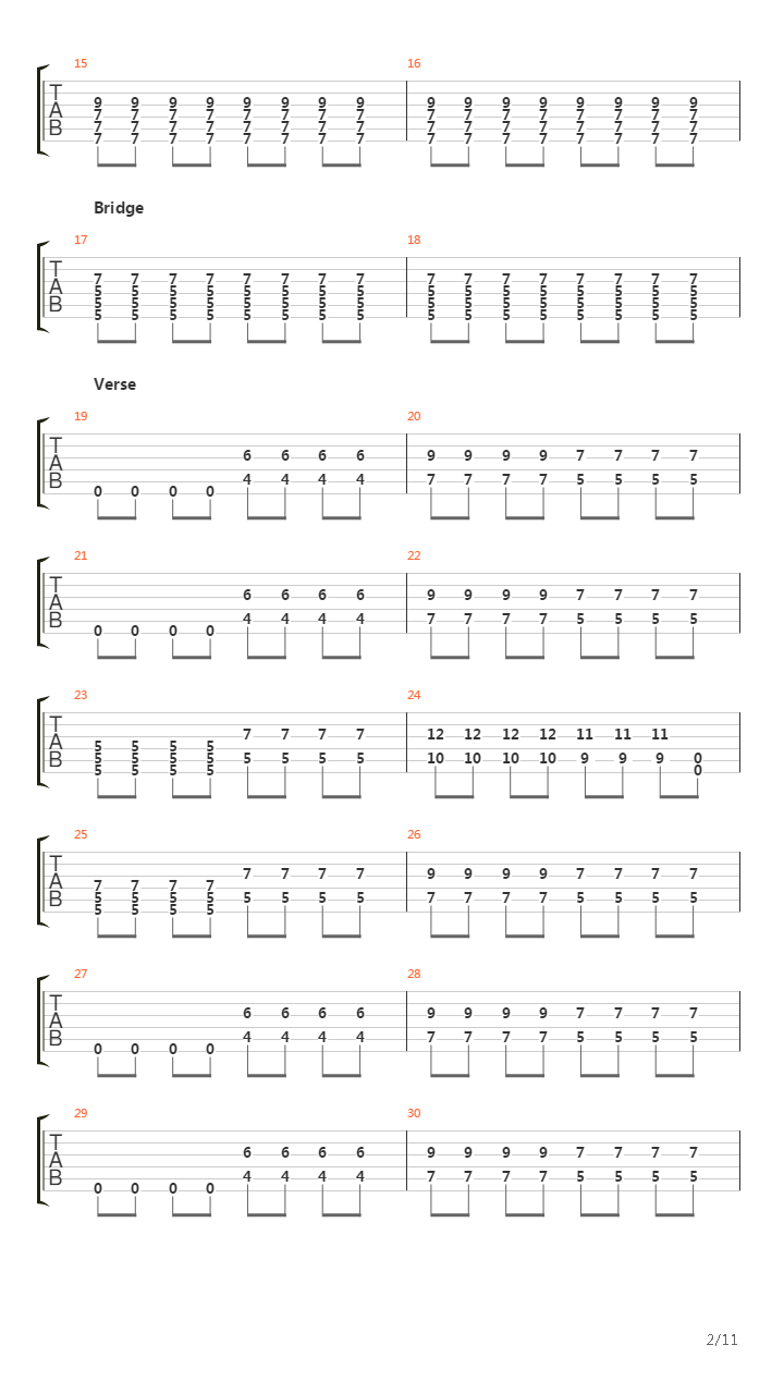 Double Cross吉他谱