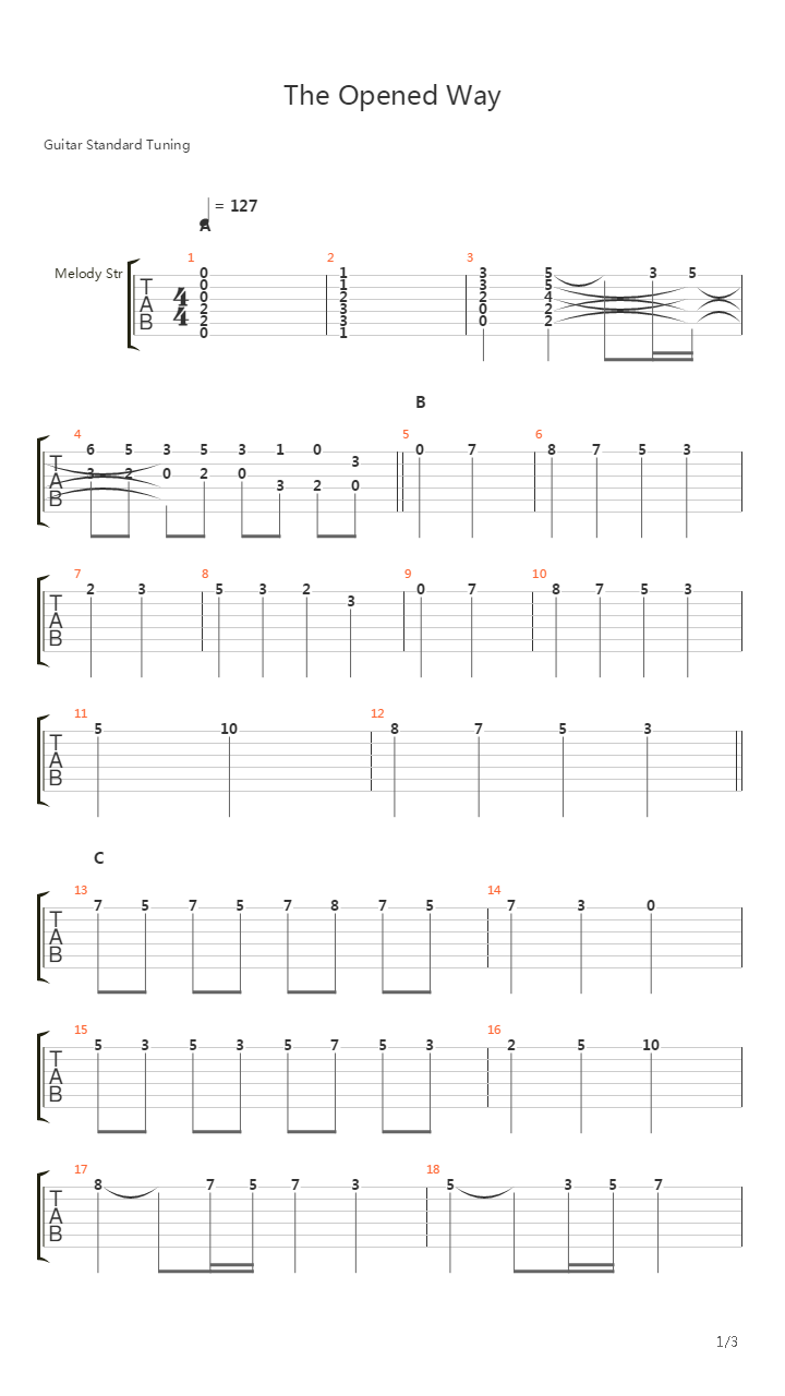The Opened Way Orchestral吉他谱