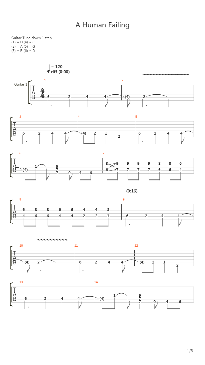 A Human Failing吉他谱