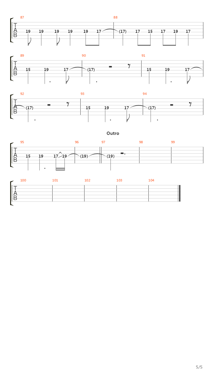 Cycle Down吉他谱