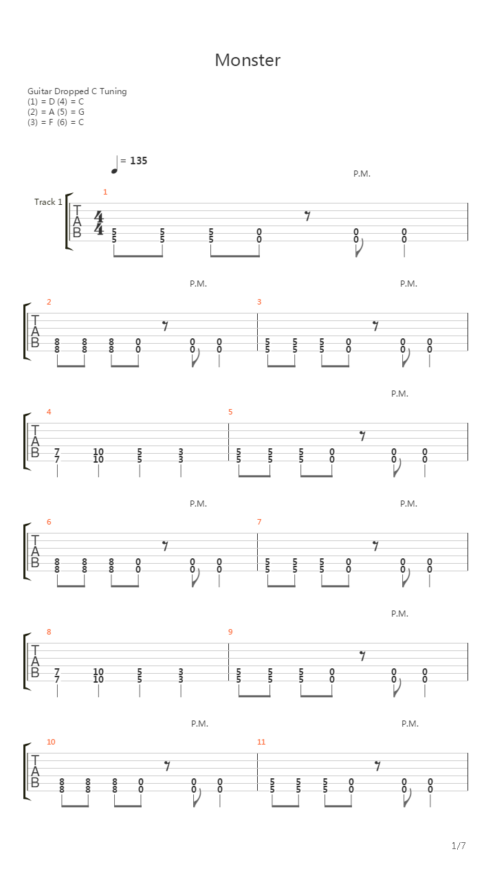 Monster吉他谱