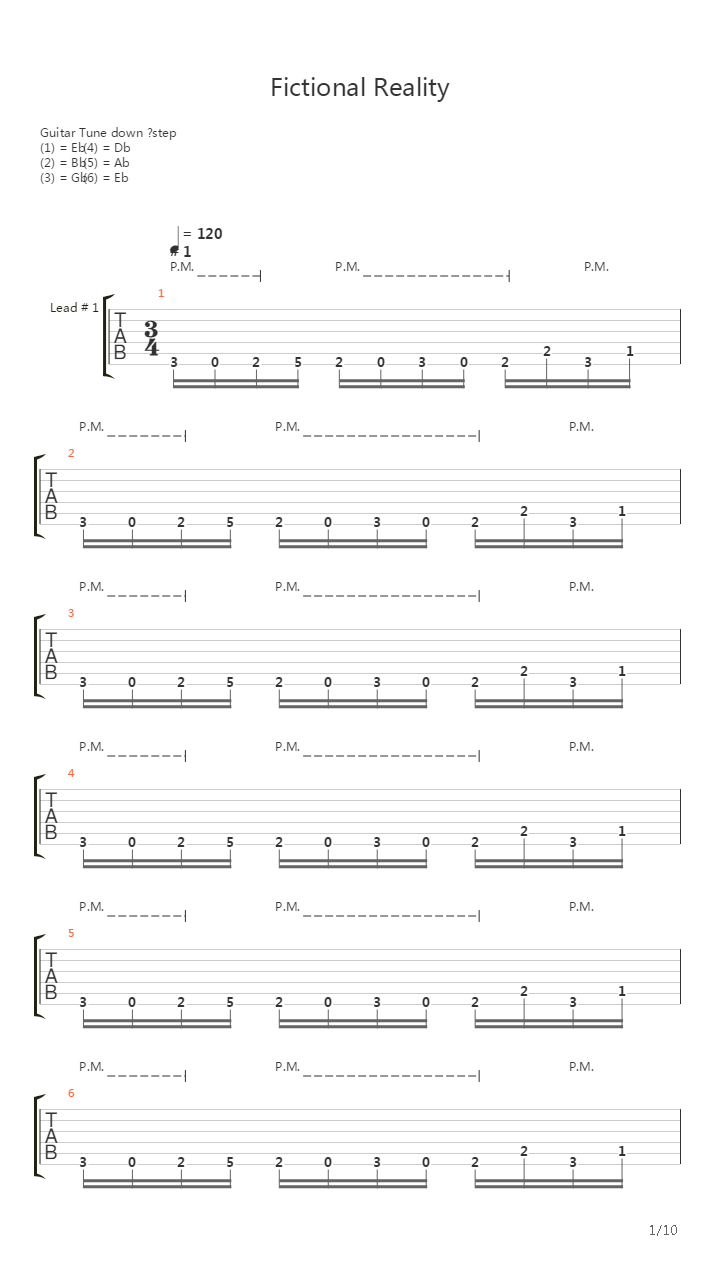 Fictional Reality吉他谱