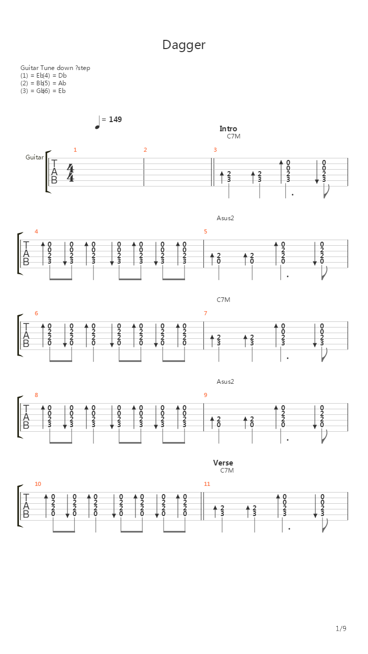 Dagger吉他谱