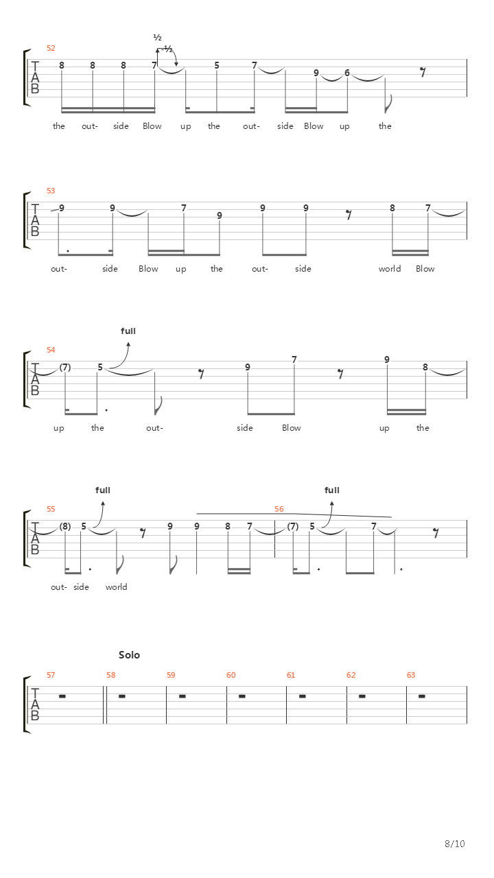 Blow Up The Outside World吉他谱